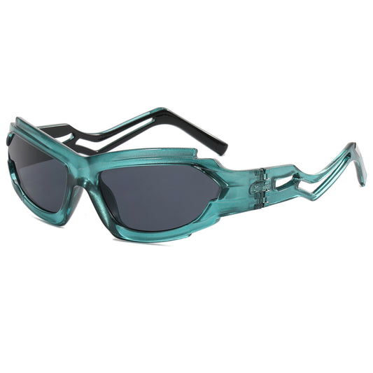 Irregular Steampunk Shades Sporty Y2K Sunglasses