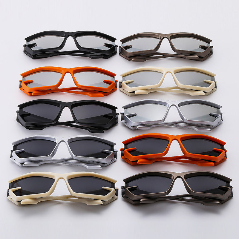 Irregular Steampunk Shades Sporty Y2K Sunglasses