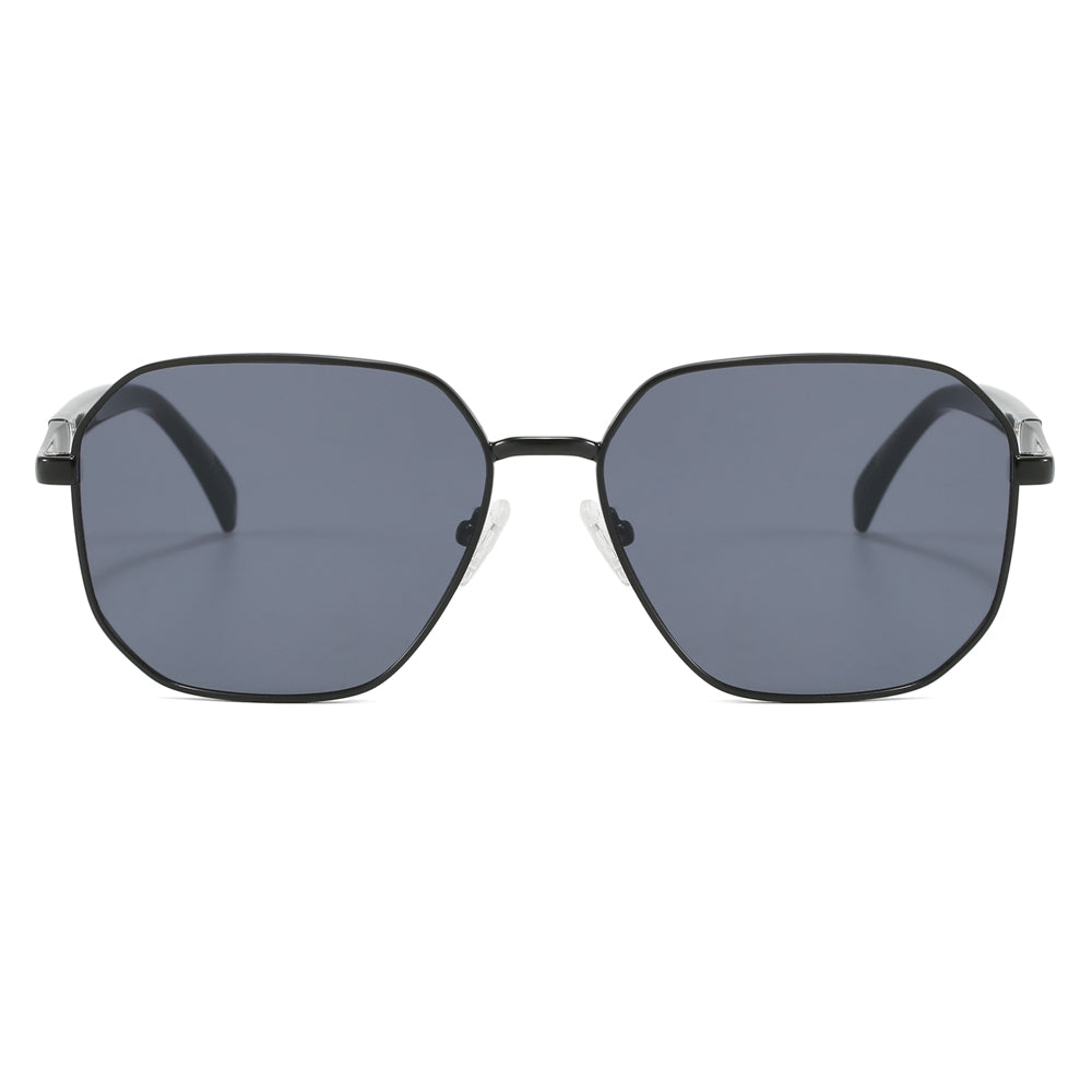 Oversize Classic Square Metal Sunglasses