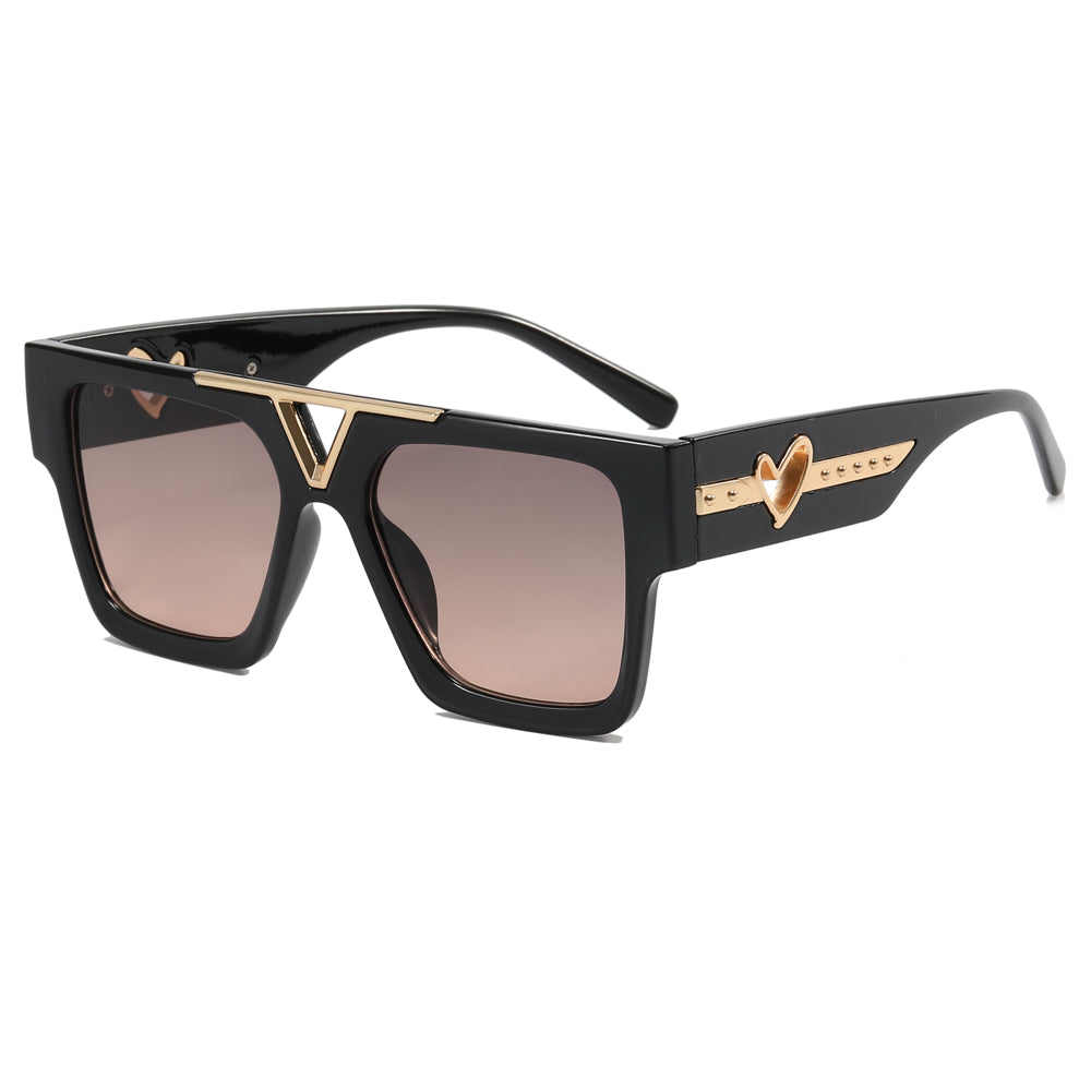 Gradient Shades Flat Metal Top Sunglasses