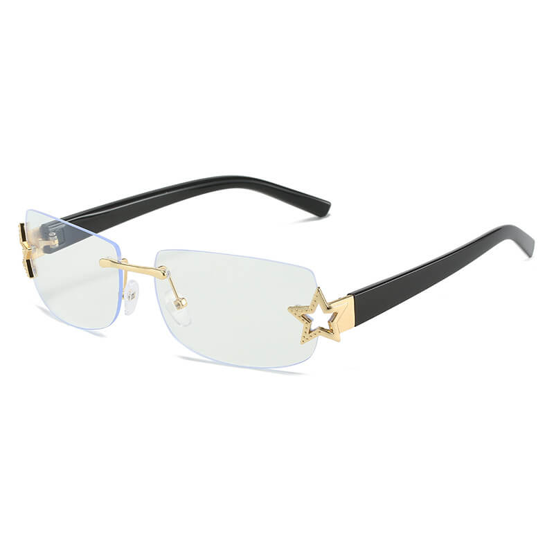 Y2K Rectangle Rimless Sunglasses