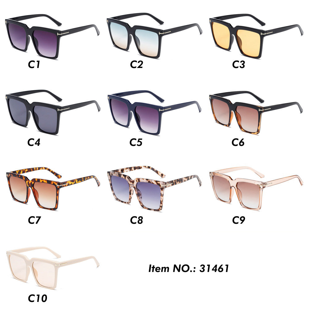 Oversized Cat Eye Women Square Ombre Shades Sunglasses