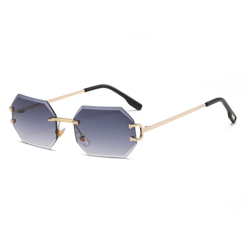Octagonal Rimless Sunglasses