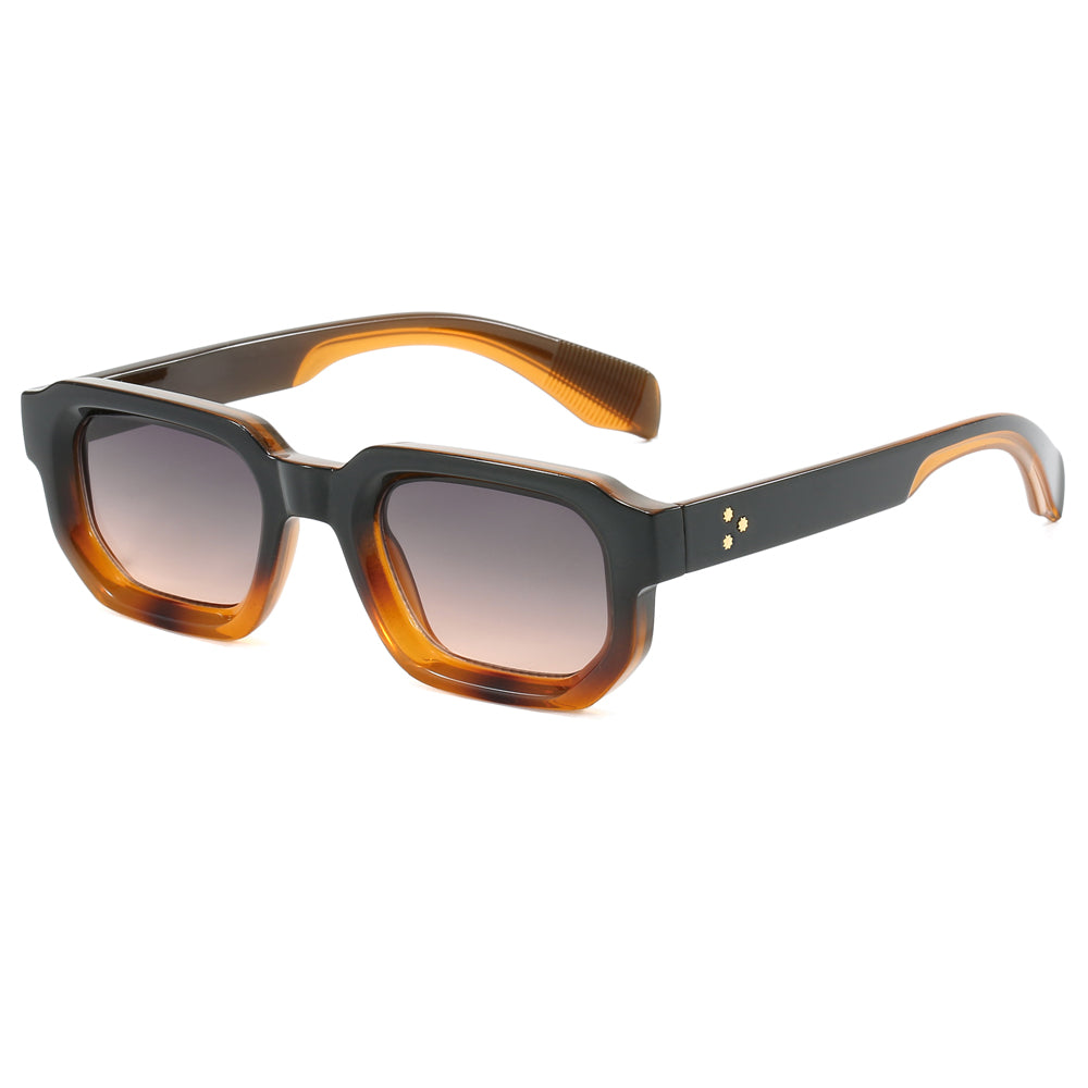 Retro Vintage Rectangle Street Shot Sunglasses