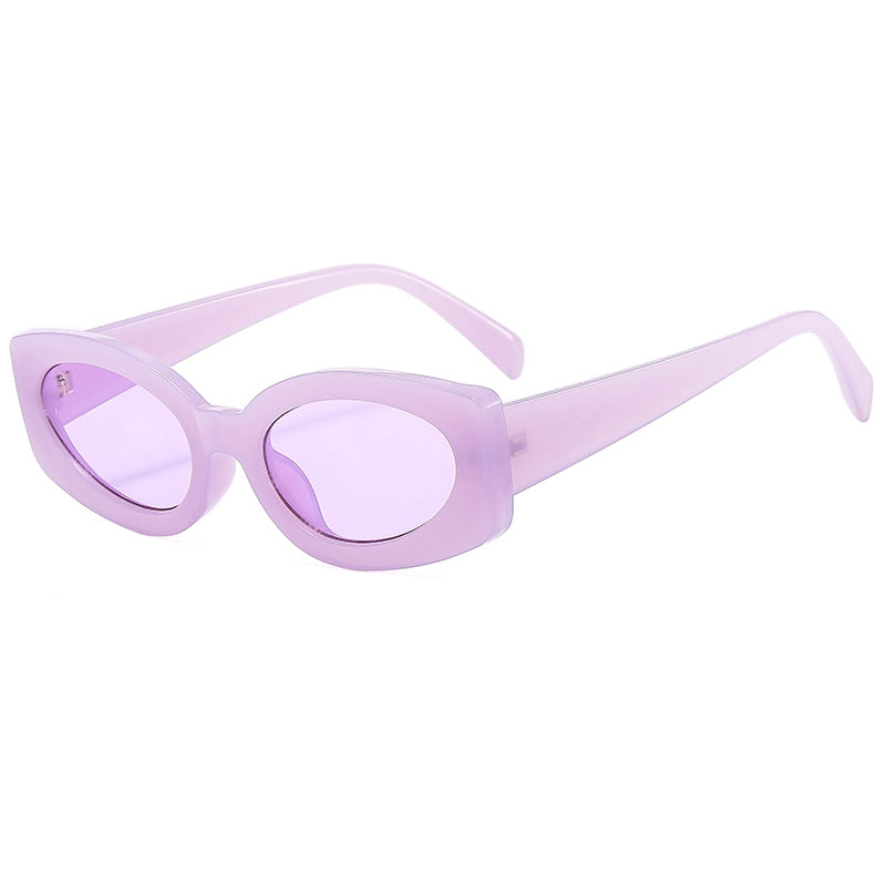 Cat Eye Women Small Oval Sunglasses