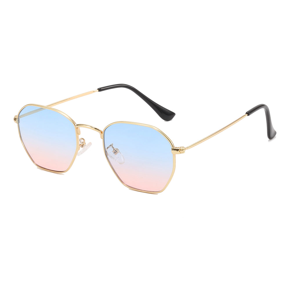 Retro Classic Women Square Metal Sunglasses