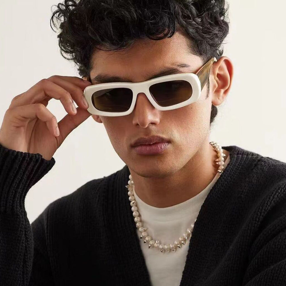 Rectangle Cat Eye Shades Flat Top Sunshade Sunglasses