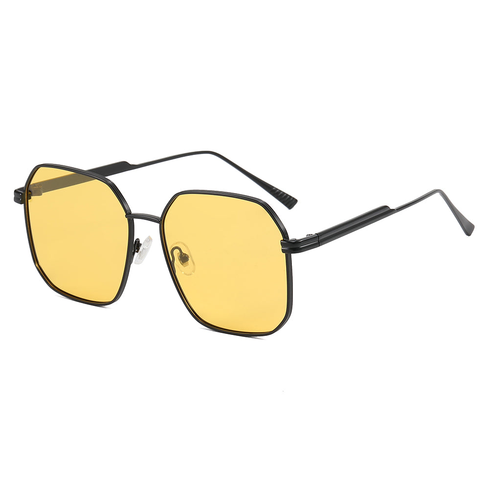 Oversized Shades Metal Frame Polarized Sunglasses