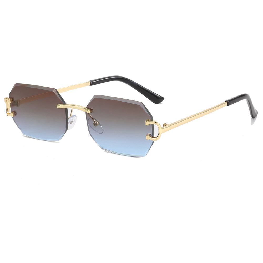 Tint Octagon Rimless Sunglasses