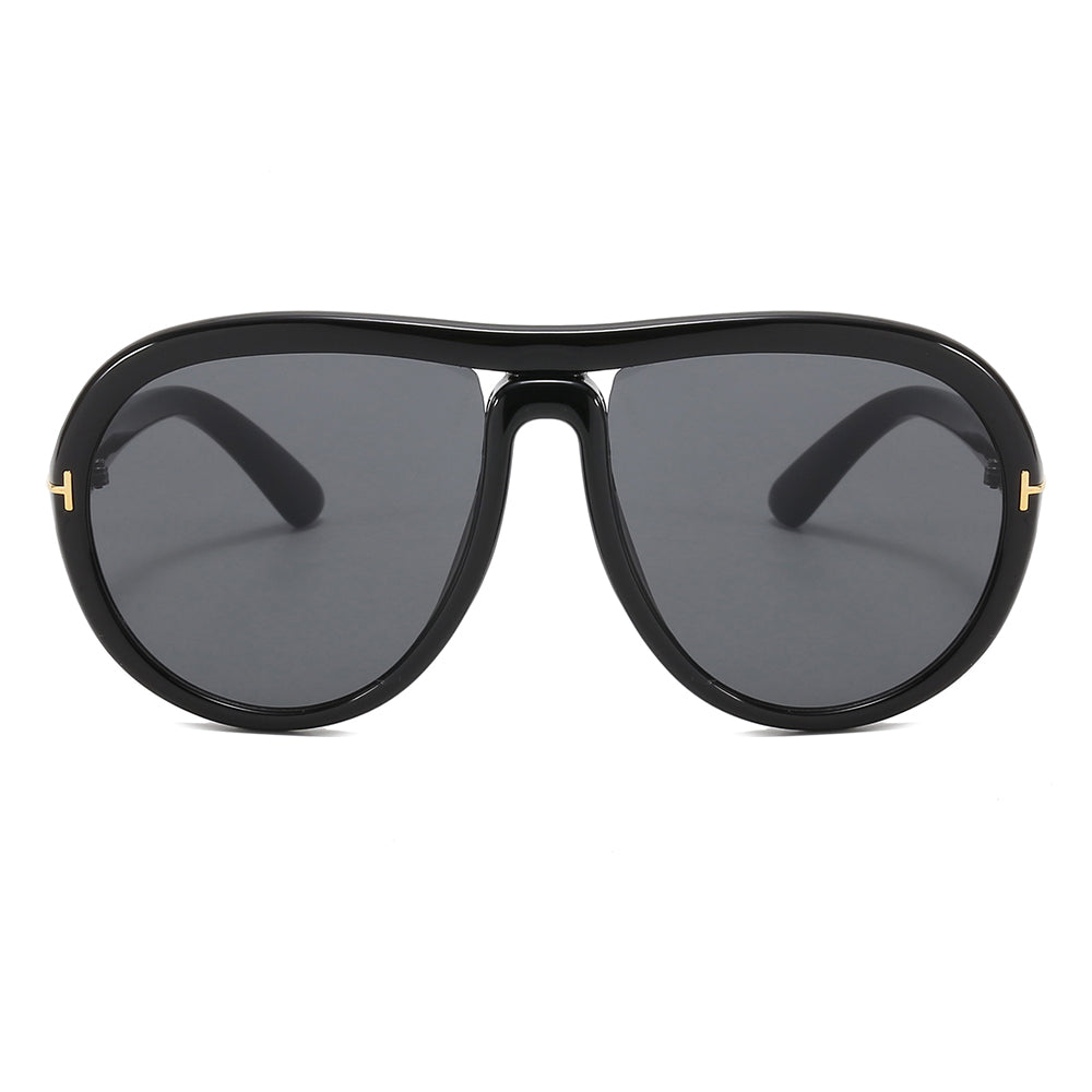 Retro Large Chunky Thick Flat Top Oversized Shades Sunglasses