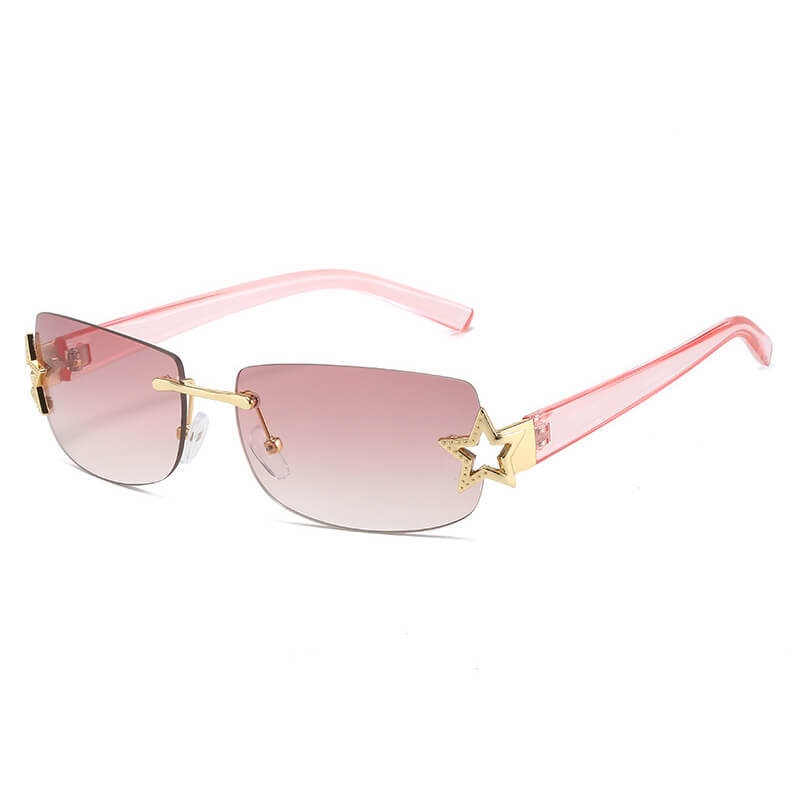 Y2K Rectangle Rimless Sunglasses