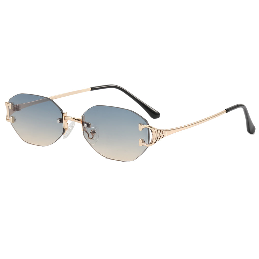 Oval Rimless Sunglasses