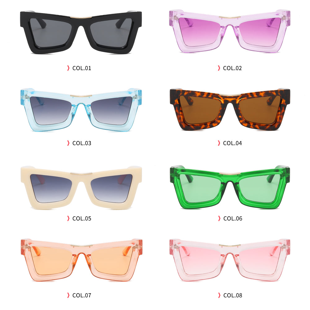 Cat Eye Thick Women Small Square Irregular Sunglasses