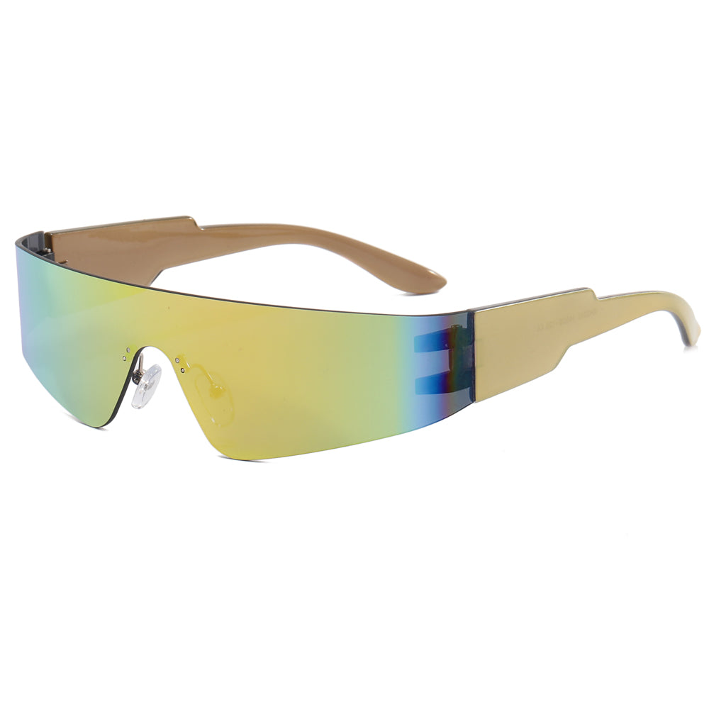Y2K One Piece Lens Rimless Sunglasses