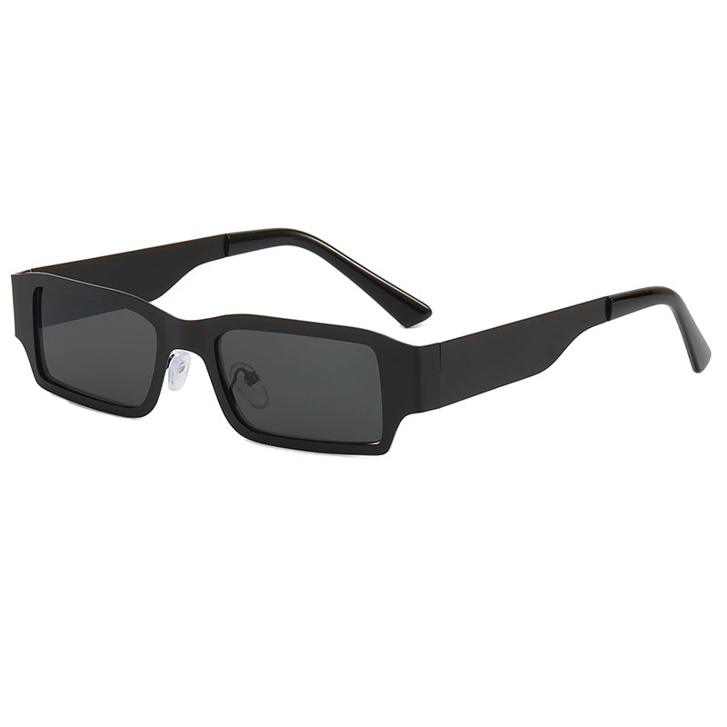 Metal Frame Small Rectangle Shades Sunglasses