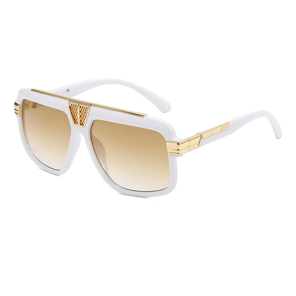 Oversized Luxury Shades Flat Top Square Sunglasses