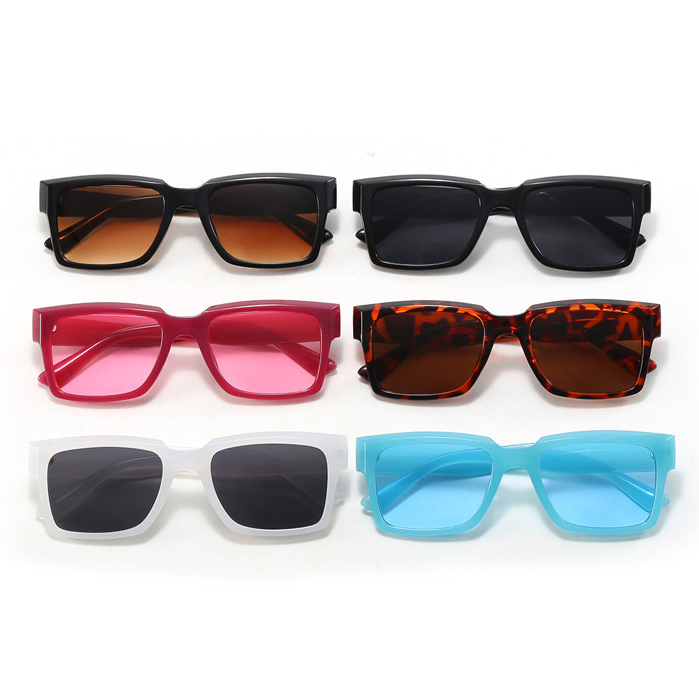 Oversized Modern Square Gradient Shades Sunglasses