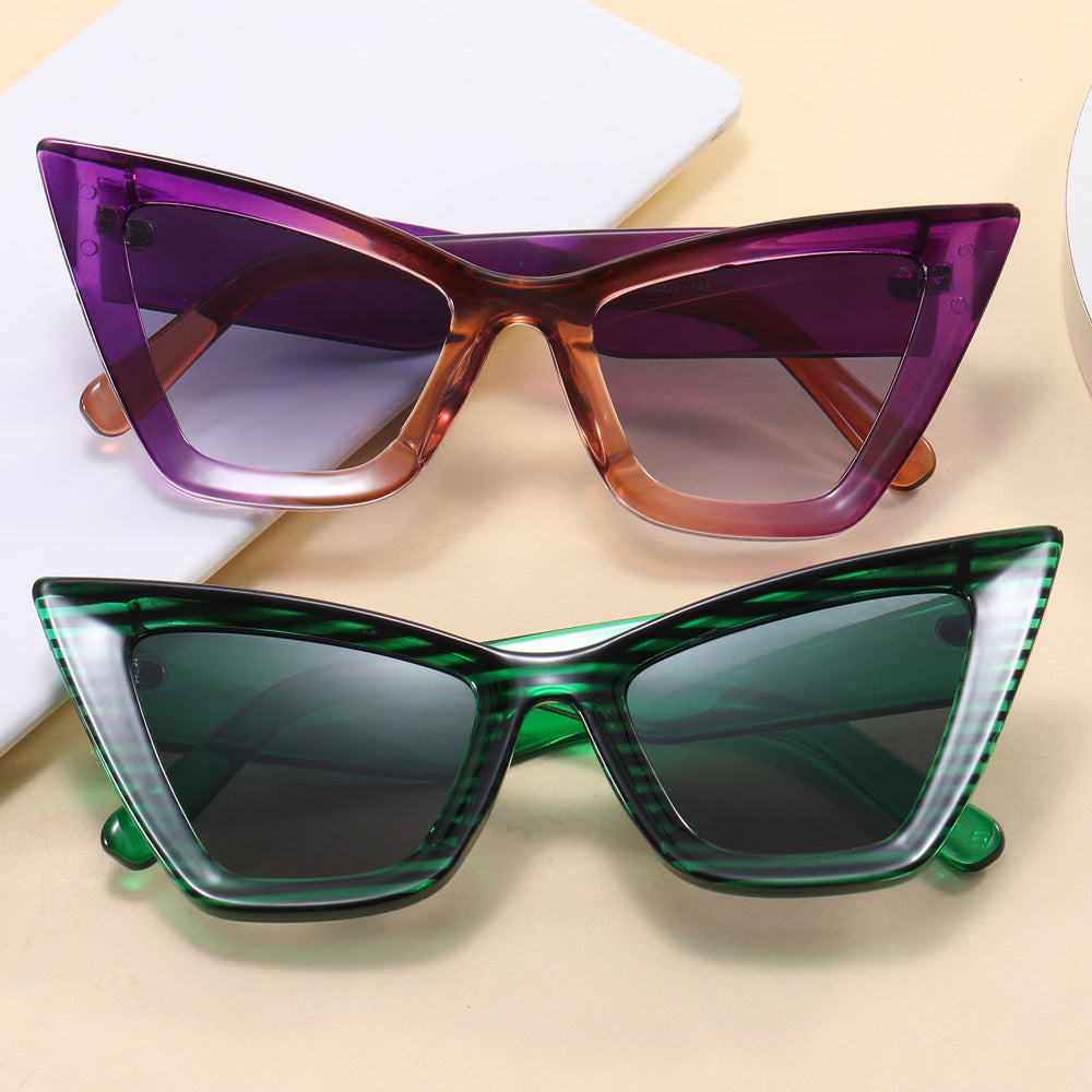 Cat Eye Women Triangle Sunglasses