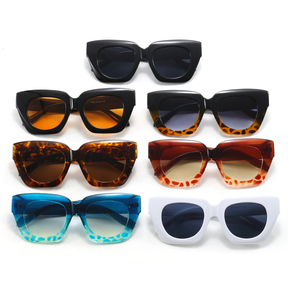 Retro Cat Eye Women Oversized Square Gradient Sunglasses