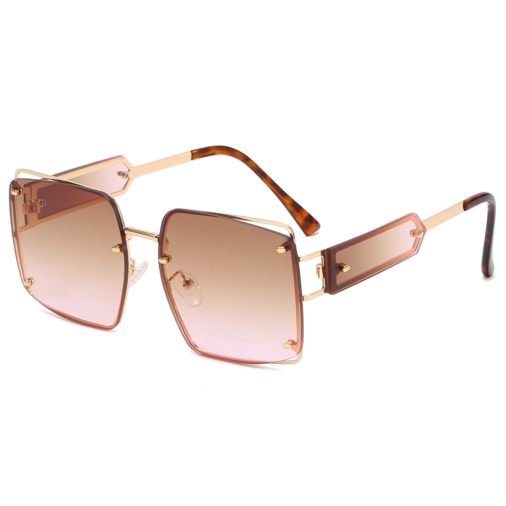 Square Metal Frame Sunglasses