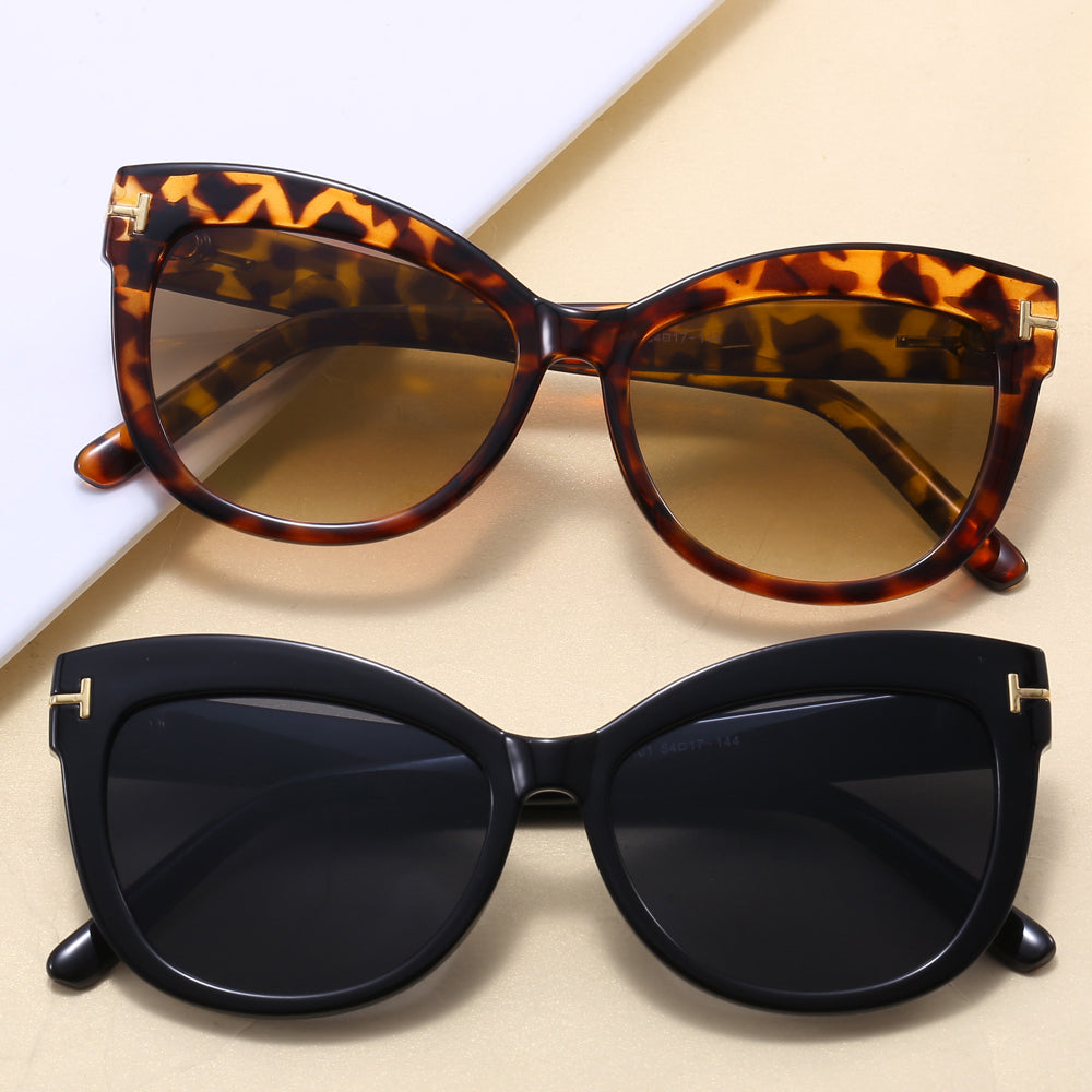 Chic Cat Eye Women Oval Sunglasses