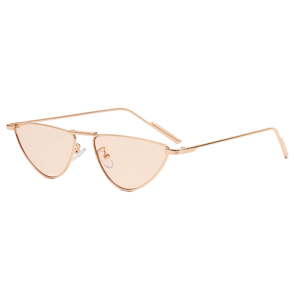 Cat Eye Small Triangle Metal Frame Sunglasses