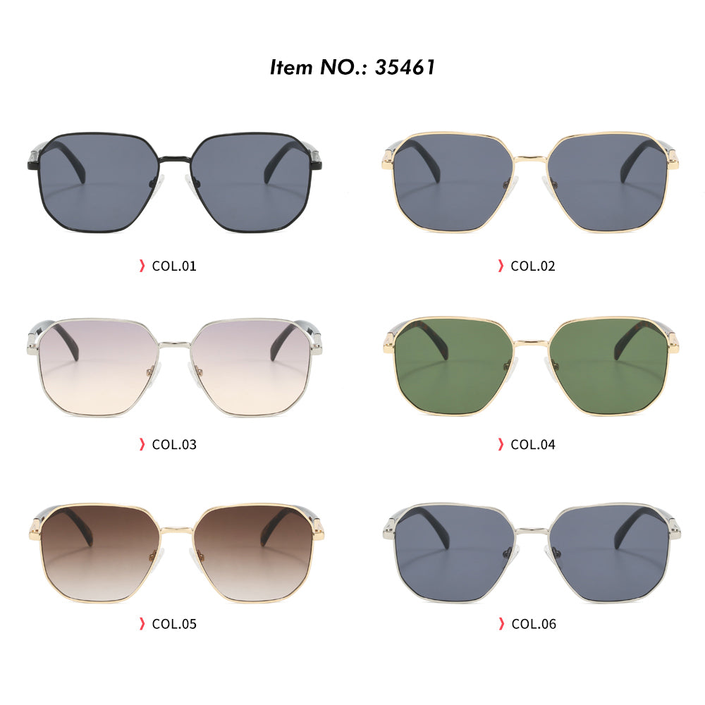 Oversize Classic Square Metal Sunglasses