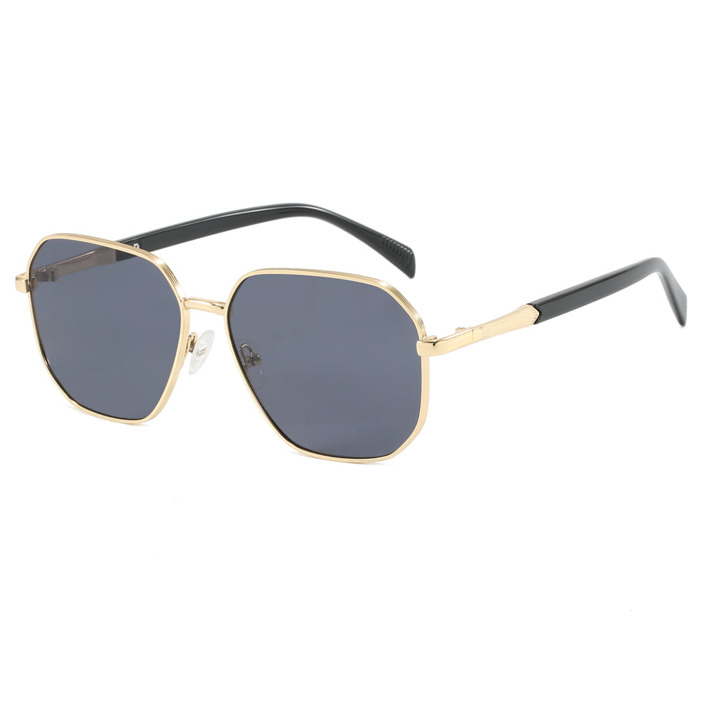 Oversize Classic Square Metal Sunglasses