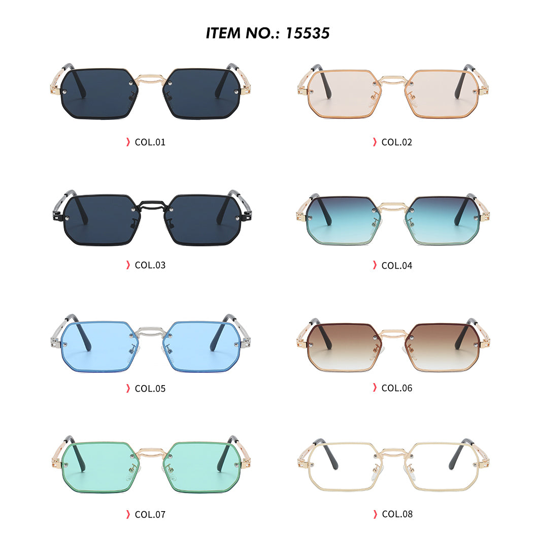 Polygon Metal Frame Sunglasses