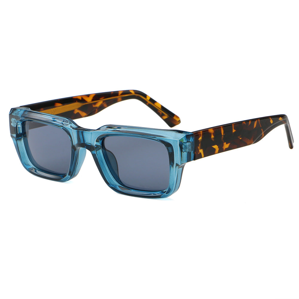 Vintage Classic Thick Rectangle Travel Shades Sunglasses