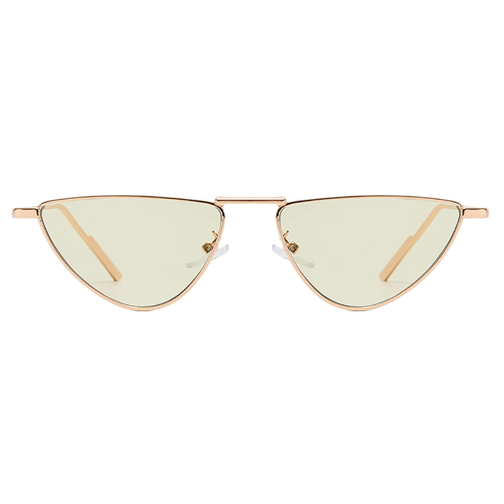 Cat Eye Small Triangle Metal Frame Sunglasses
