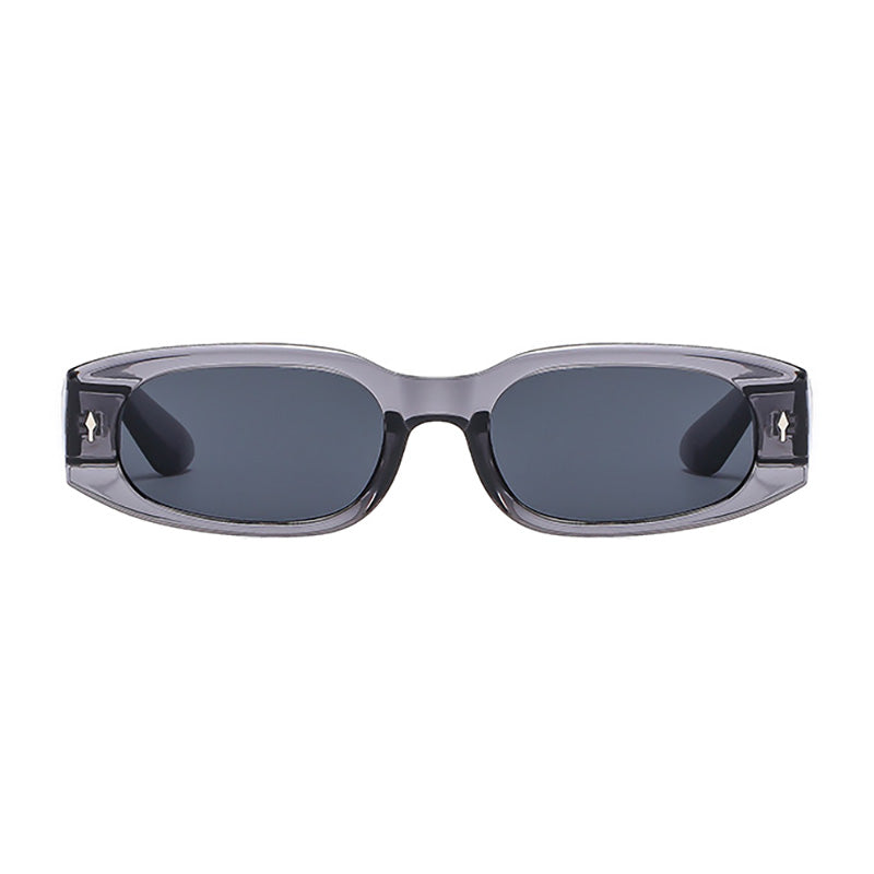 Retro Women Rectangle Tinted Shades Sunglasses