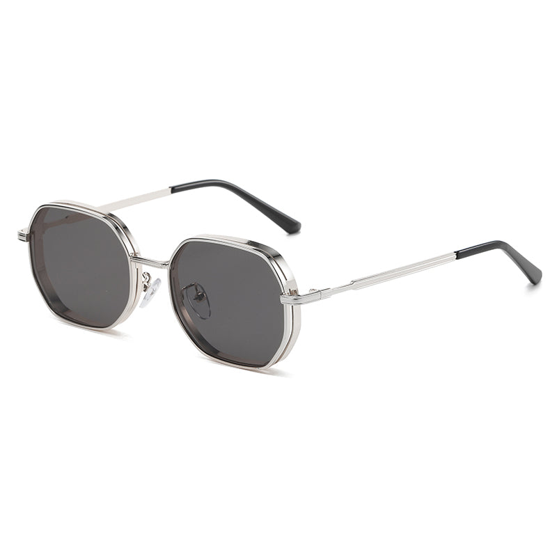 Classic Polygon Metal Sunglasses