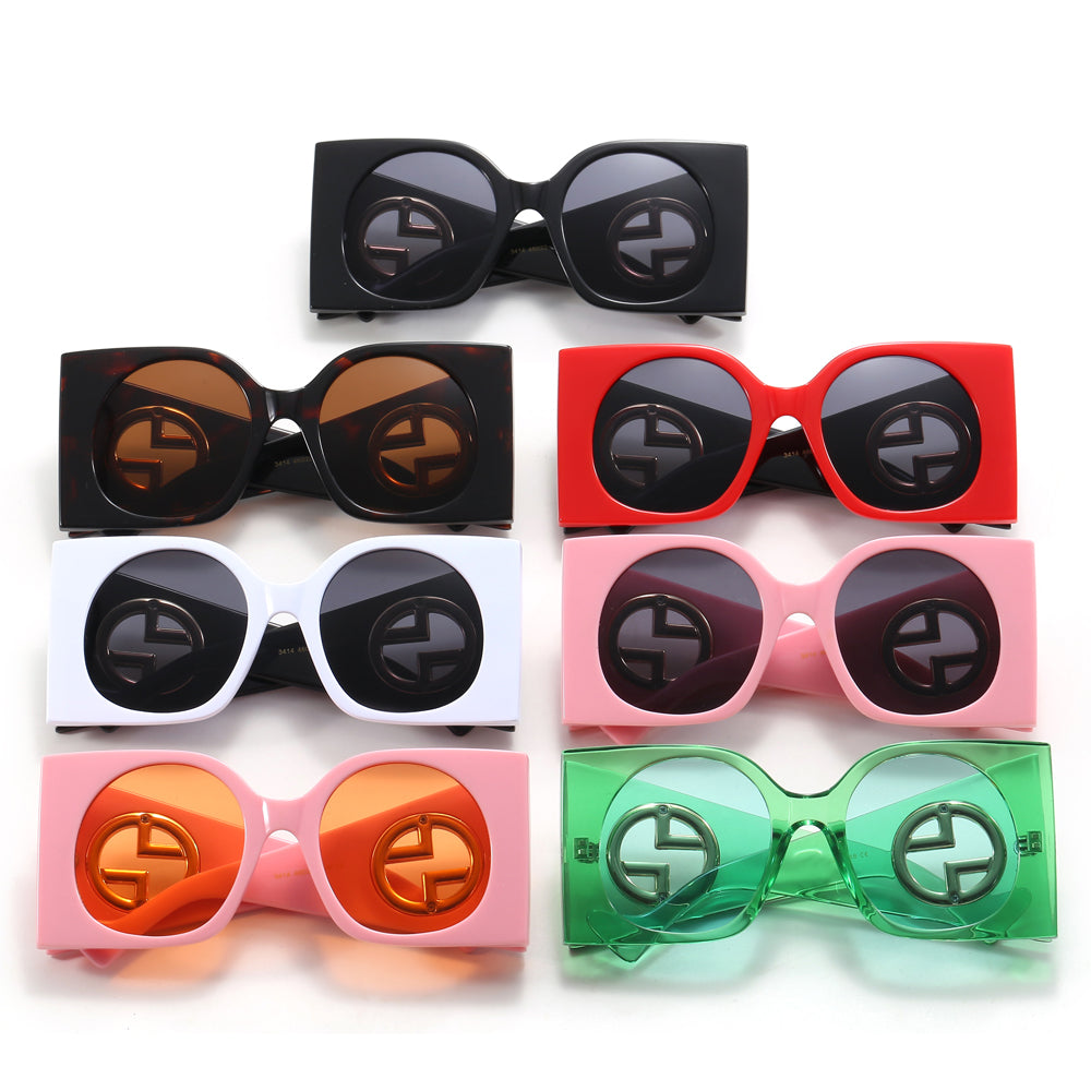 Luxury Oversize UV400 Gradient Shades Sunglasses