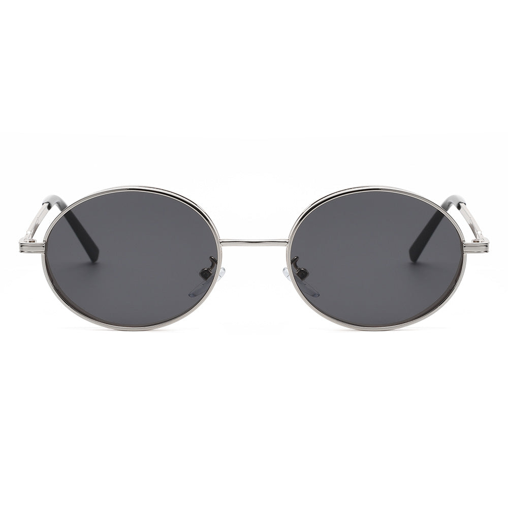 Retro Round Metal Steampunk Style Sunglasses
