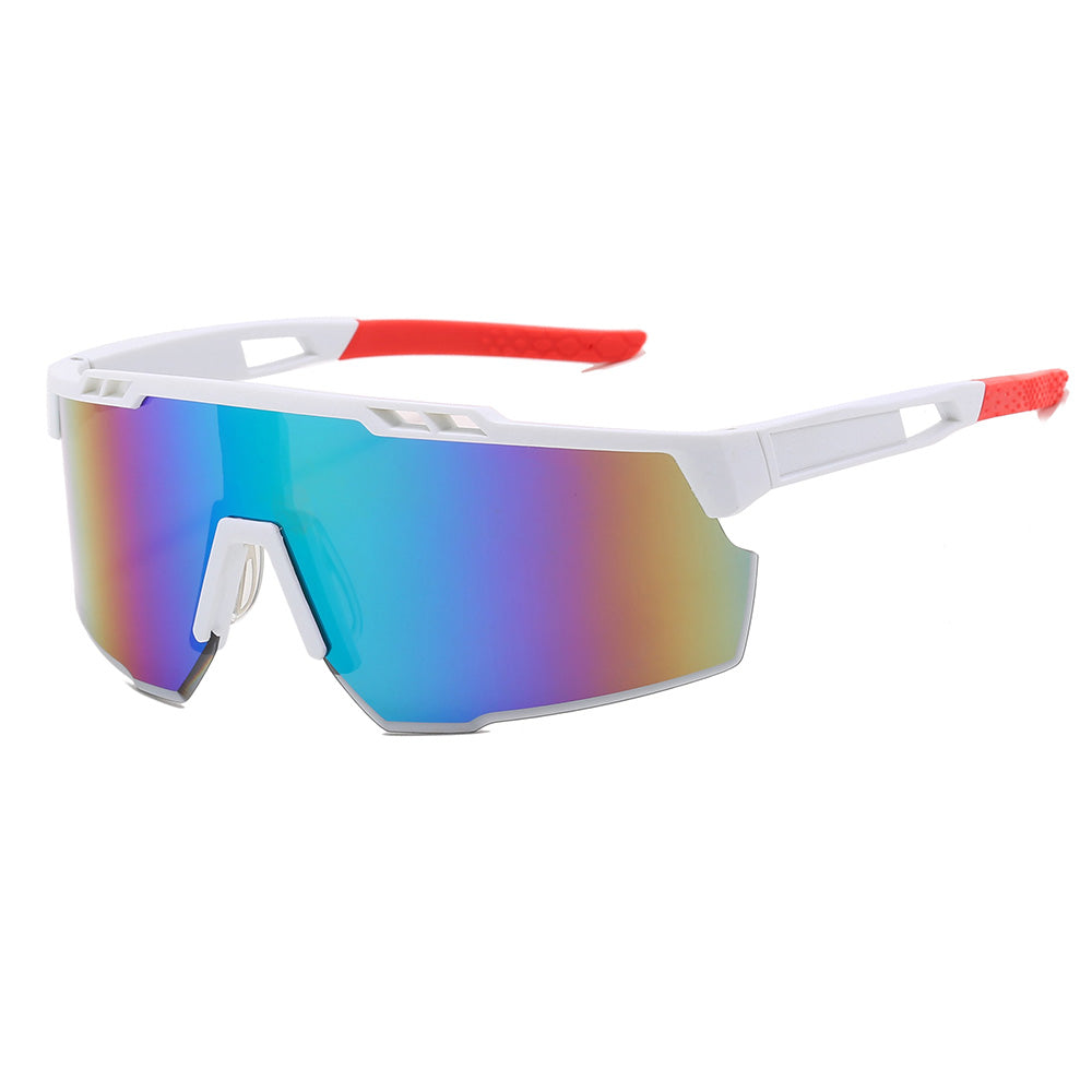 Men Flat Top Sports Cycling Mirror Sunglasses