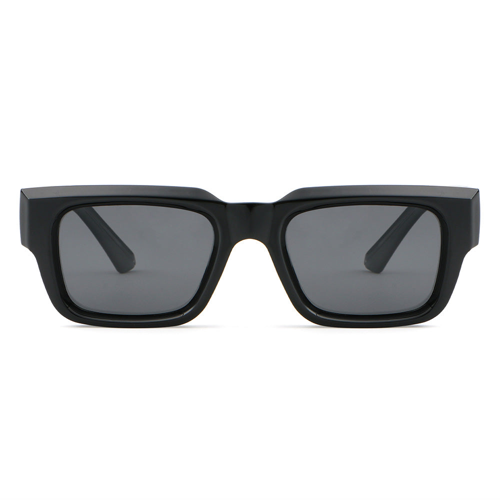 Vintage Classic Thick Rectangle Travel Shades Sunglasses