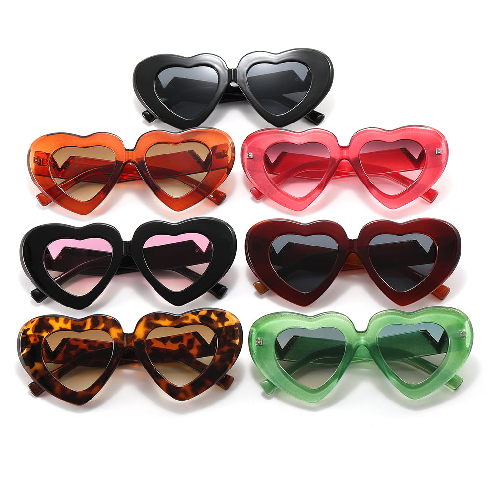 Women Heart Lovely Cute Sunglasses
