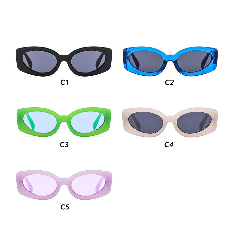 Cat Eye Women Small Oval Sunglasses