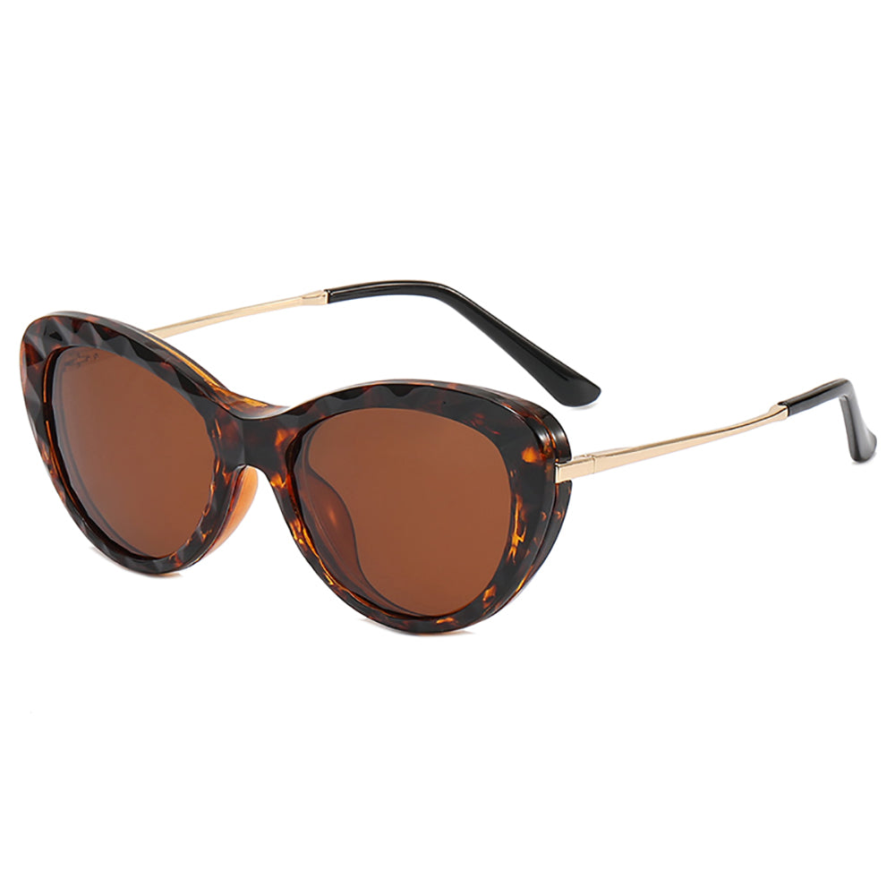 Cateye Light weight Blue light blocking Polarized Clip On Sunglasses