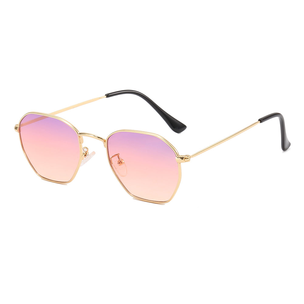 Retro Classic Women Square Metal Sunglasses