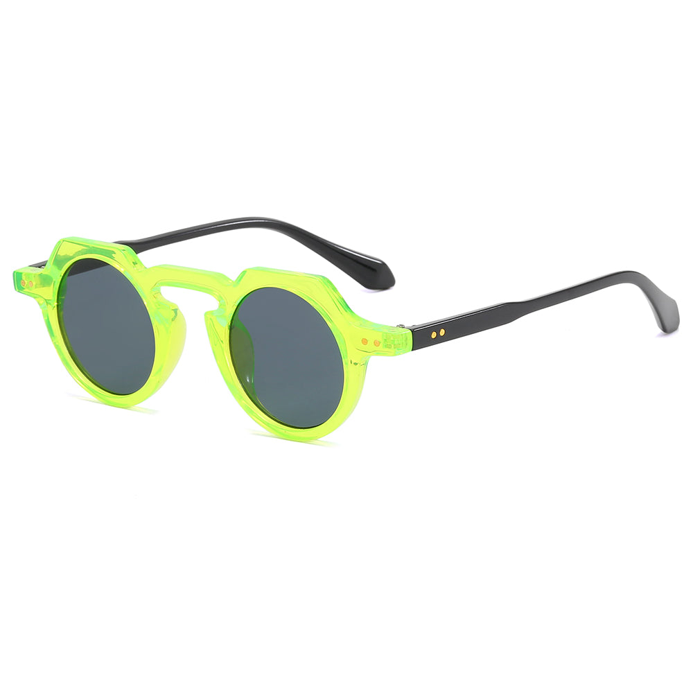 Women Small Round Steampunk Shades Sunglasses