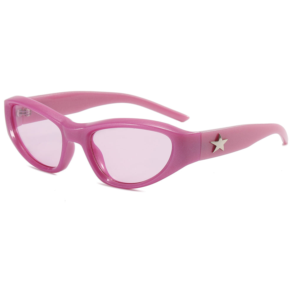 Y2K Oval Outdoor Cycling Sporty Sunglasses