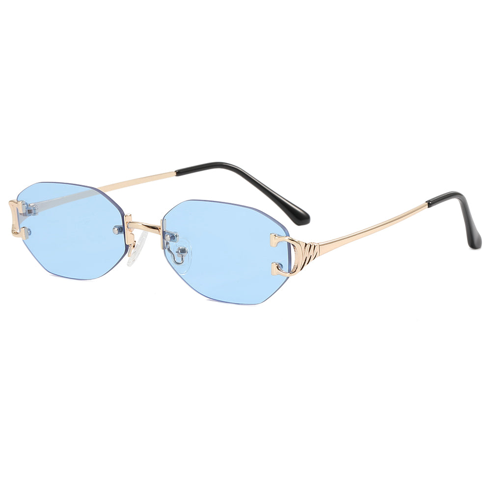 Oval Rimless Sunglasses