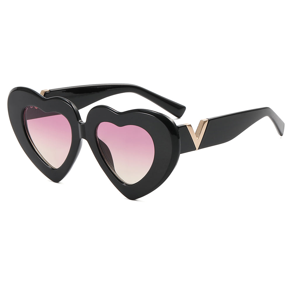 Women Heart Lovely Cute Sunglasses