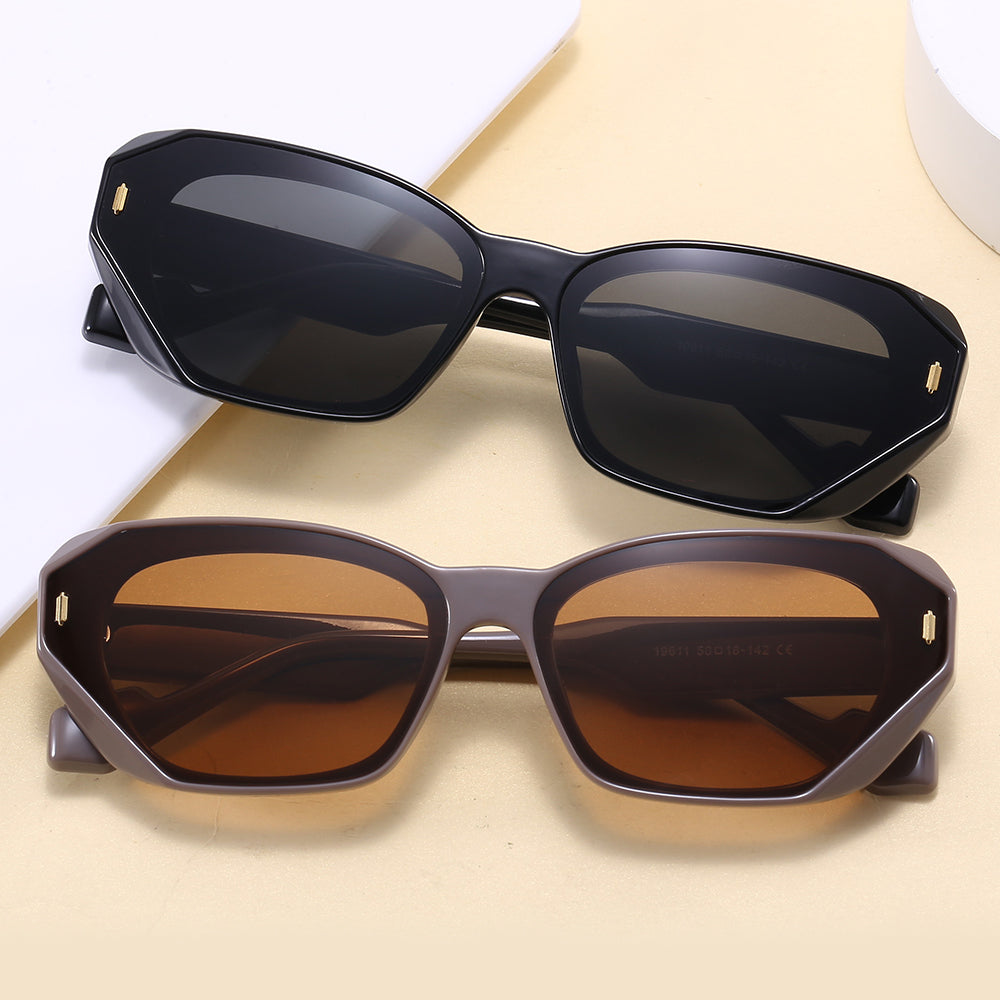 Chic Cat Eye Women Irregular Narrow Sunglasses
