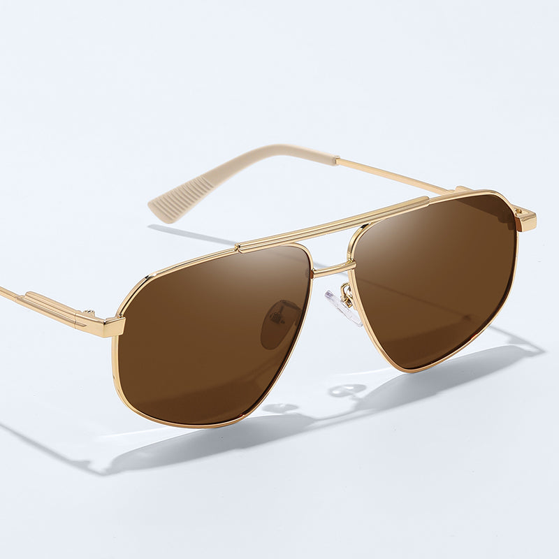 Men Square Metal Polarized Sunglasses