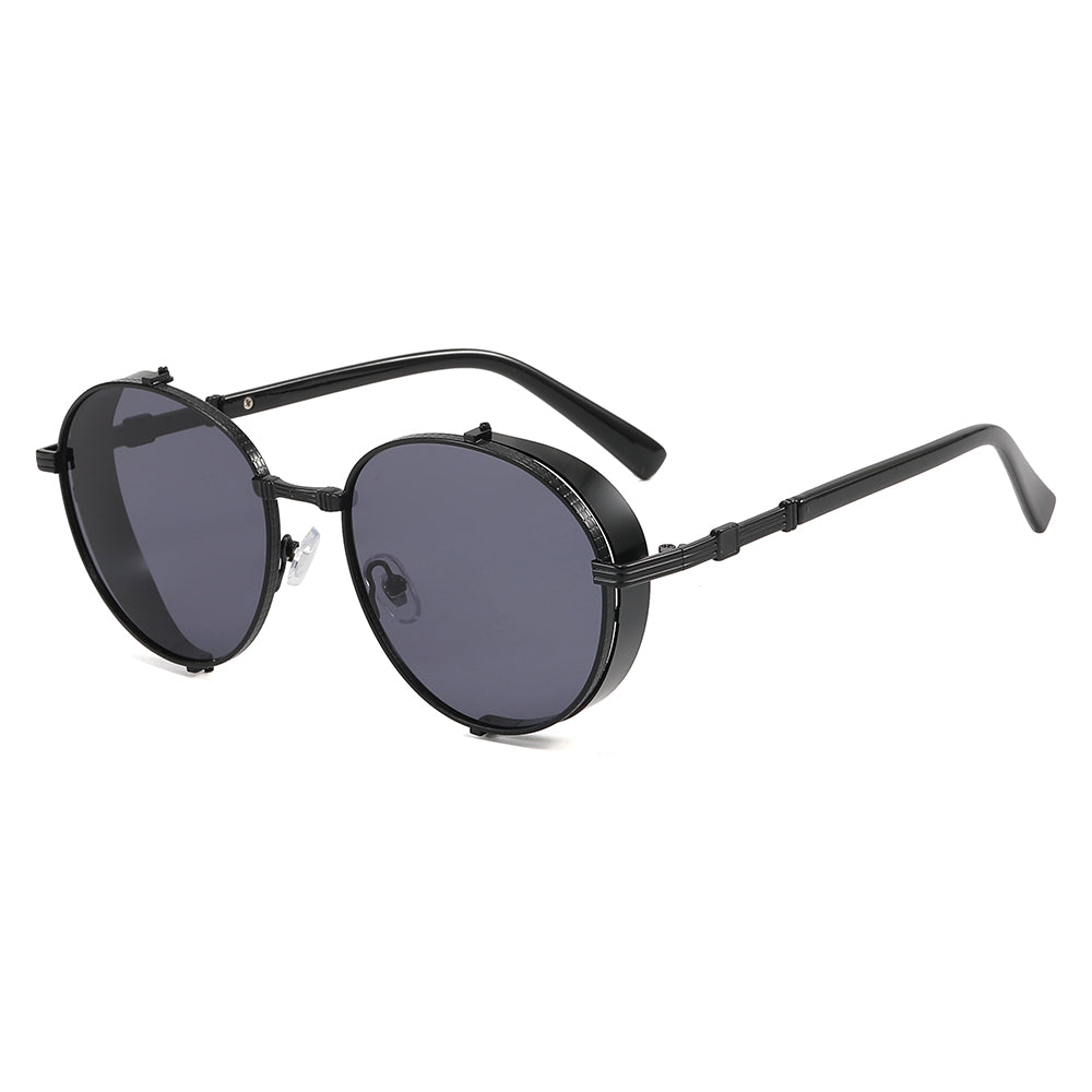 Round Metal Steampunk Sunglasses