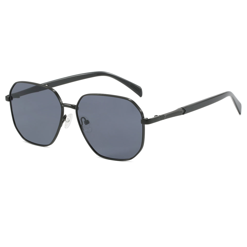 Oversize Classic Square Metal Sunglasses
