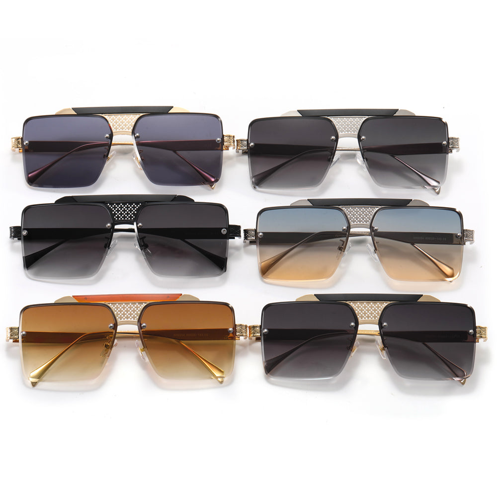 Flat Top Men Shades Big Frame Sunglasses